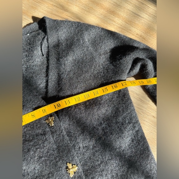 & OTHER STORIES Bee Button Alpaca Blend Cardigan in black Size XS-S - Picture 12 of 12